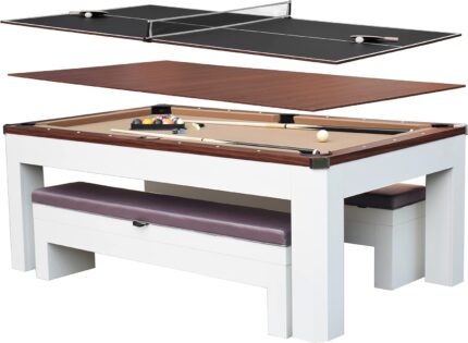 Hathaway Pool Table Combo Set with Benches